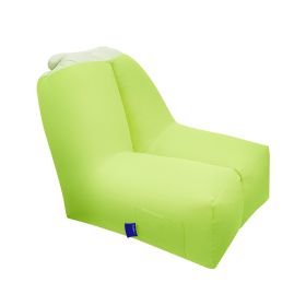 Inflatable Lounger Air Sofa Chair Couch w/ Portable Organizing Bag Waterproof Anti-Leaking for Backyard Lakeside Beach Traveling Camping Picnics (Color: Green, size: One Size)