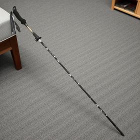 5-Section Collapsible Hiking Poles - Lightweight Trekking Poles with Secure External Lock, Adjustable Length (Color: Black)